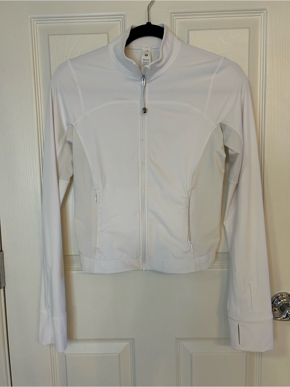 lululemon athletica fast and free crop White Full-Zip Stretch Jacket (084)